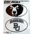 thumbnail image 1 of Baylor University Bears 2-Piece White and Clear Euro Decal Sticker Set, 4x2.5 Inch Each, 1 of 1