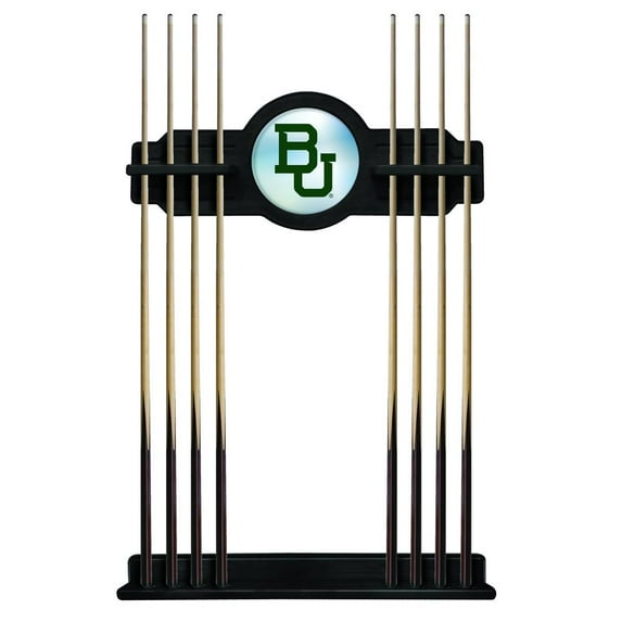 Baylor University Solid Wood Cue Rack with a Black Finish