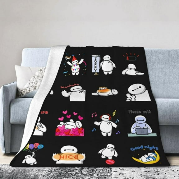 Baymax Blanket Soft Bed Sofa Throw Cozy Lightweight Birthday Gift 50"*60"（130*150cm）