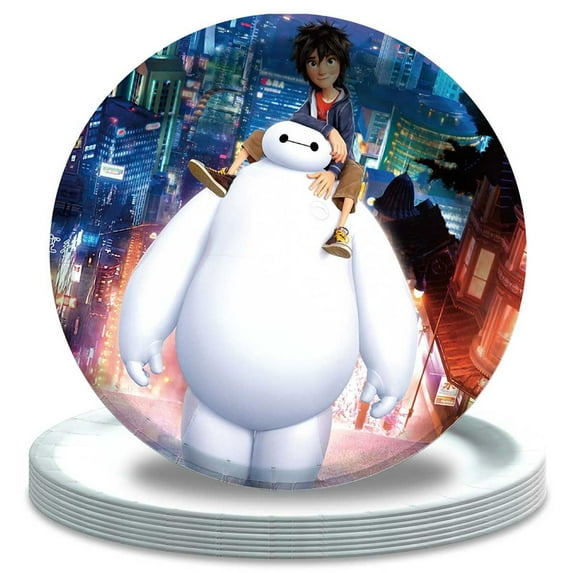 Baymax Hero Paper Plates Birthday Decorations Party Supplies Tableware Disposable Dinnerware
