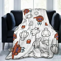 Baymax Throw Blanket Ultra Soft Warm All Season Decorative Pet Dog Fleece Blankets for Bed Chair Car Sofa Couch Bedroom 40"x50"