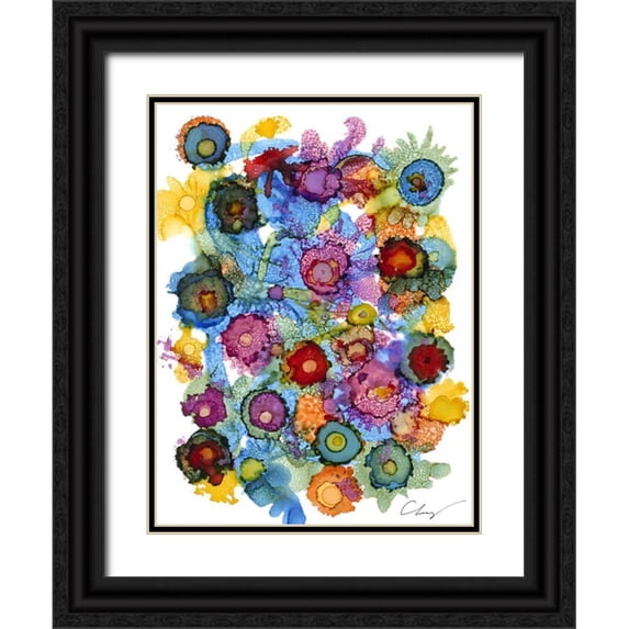 Baynes, Cheryl 25x32 Black Ornate Wood Framed with Double Matting Museum Art Print Titled - Coastal Spectrum II