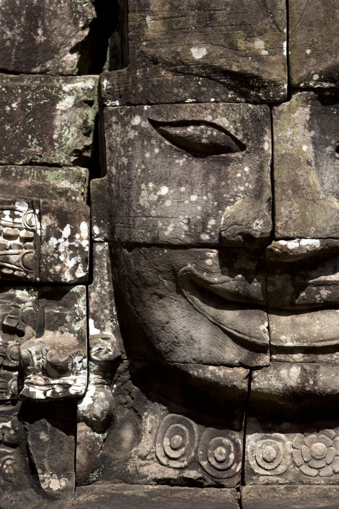 Bayon Temple Angkor Cambodia Canvas Art - Deddeda Design Pics (22 x 36)