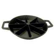 Bayou Classic 10 Round Cast Iron Wedge Cornbread Skillet Pan with Handles
