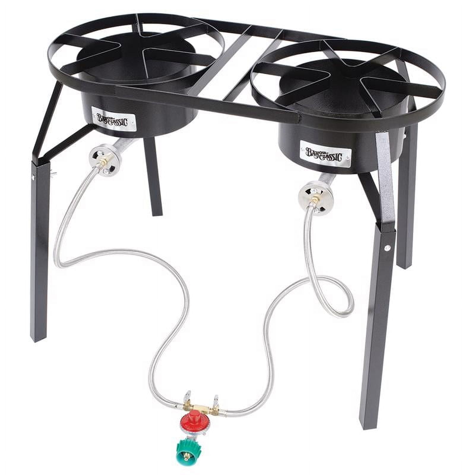 Bayou Classic 100,000 BTU Propane Gas Dual Burner Steel Outdoor Cooker DB250