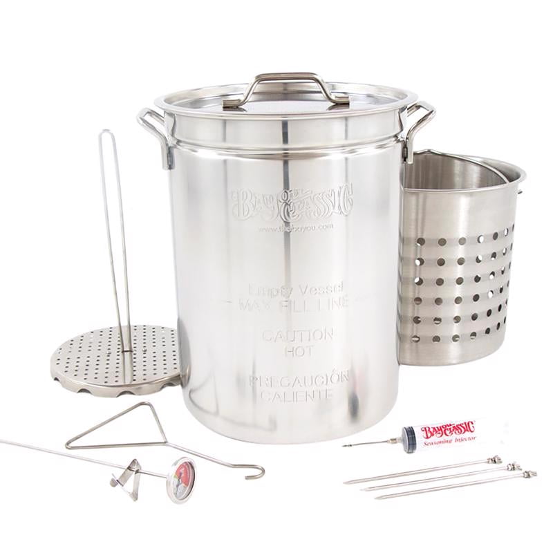 Bayou Classic 1118 32-Quart Stainless Steel Turkey Fryer