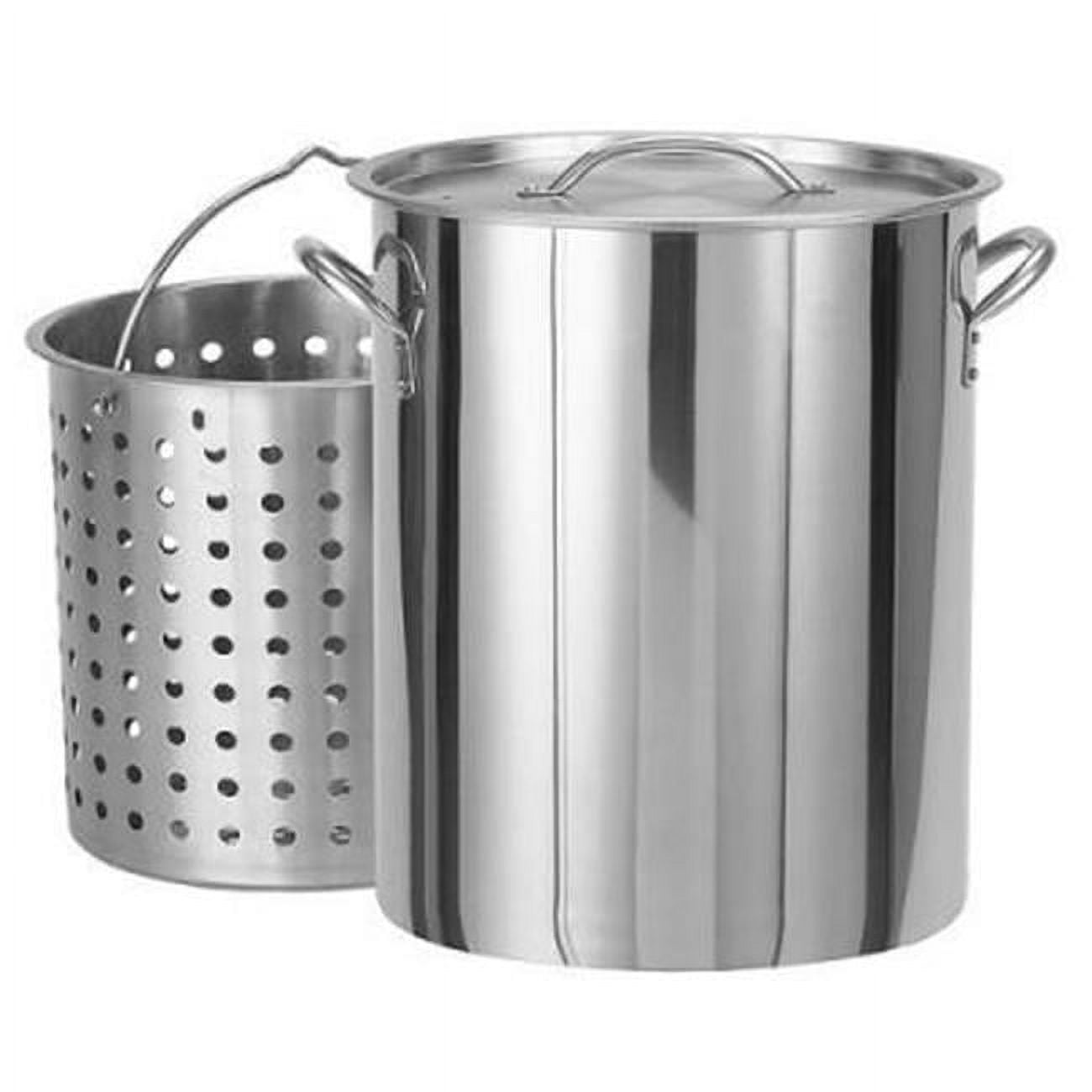 Ovente 4.8 Quart Stovetop Stainless Steel Pasta Pot with Strainer Lid & Locking