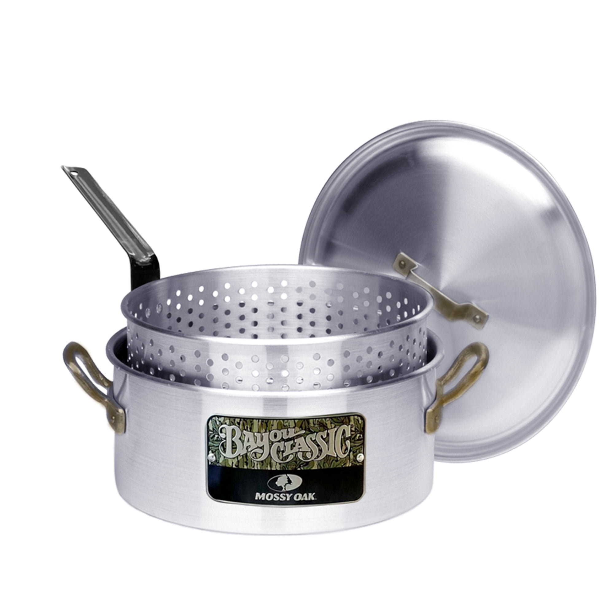Mossy Oak 14-qt Silver Aluminum Fry Pot with Lid