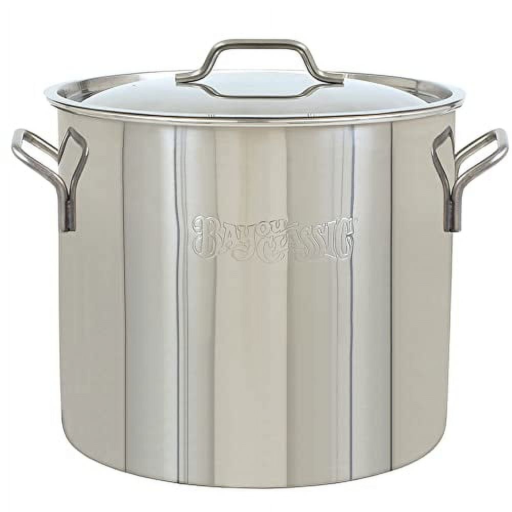 Bayou Classic 40 qt Silver Stainless Steel Grill Stockpot