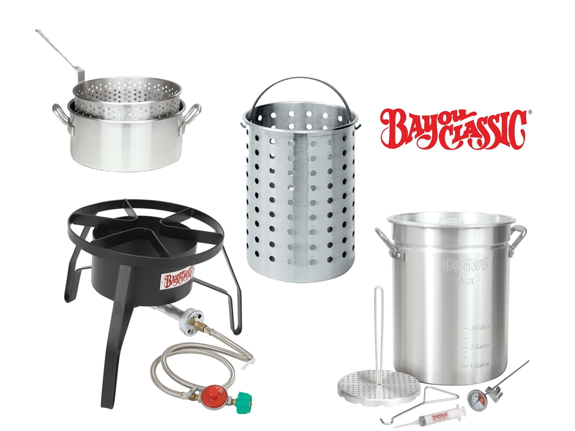 Bayou Classic 3016 30-Quart Outdoor Turkey Fryer with Basket and Fry Pot