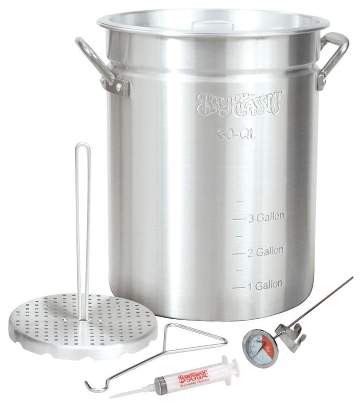 Bayou Classic 30 Qt Silver Aluminum Turkey Fryer Kit