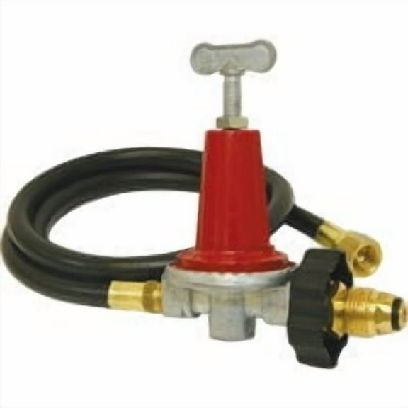 Bayou Classic 48 In. Thermoplastic High Pressure LP Hose & Adjustable Regulator