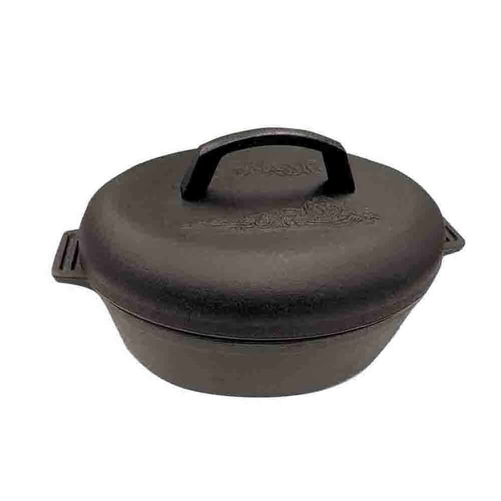 Club Cast Aluminum 5 Qt Roaster Stock Bean Pot Casserole Pan Dutch Oven Lid  (BG)