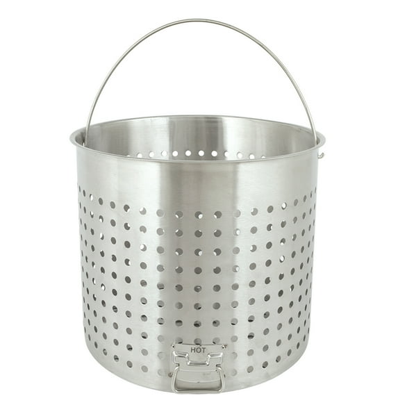 Bayou Classic B120 120-qt Reinforced Aluminum Basket w/ Helper Handle Handcrafted by artisans in El Salvador Perfect Addition to Bayou Classic 120-qt Bayou Boilers