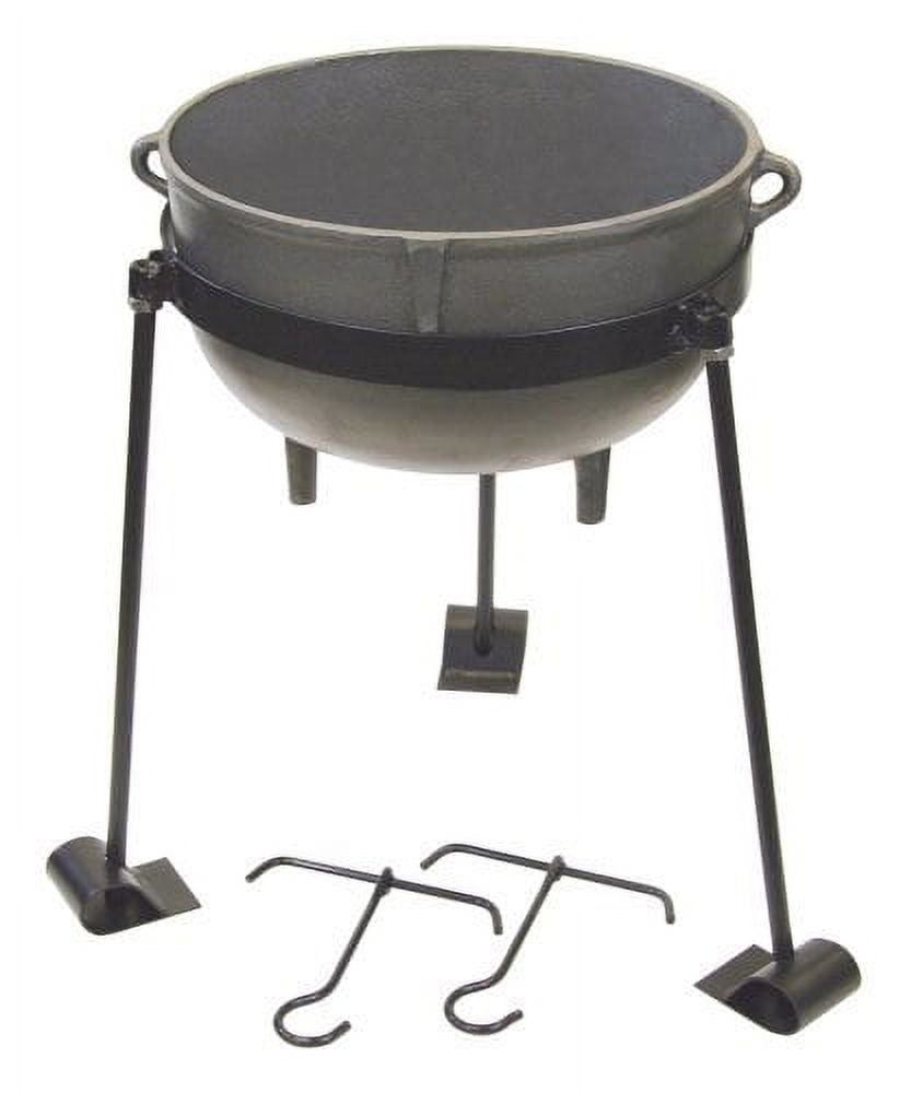 Flat Cast Iron Potbelly Cooking Pot Size 3 10 Qt