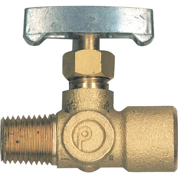 Bayou Classic NV108P Brass Control Valve Connects Between LPG Hose and LPG Regulator