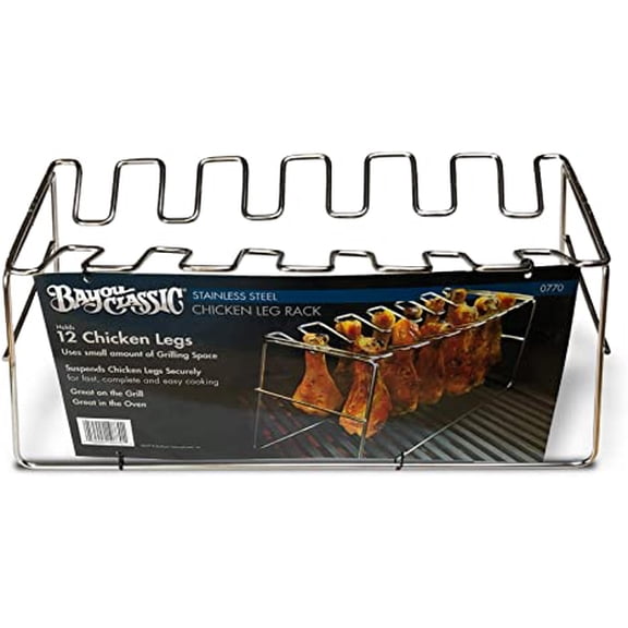 Bayou Classic 770 Stainless Chicken Leg Rack