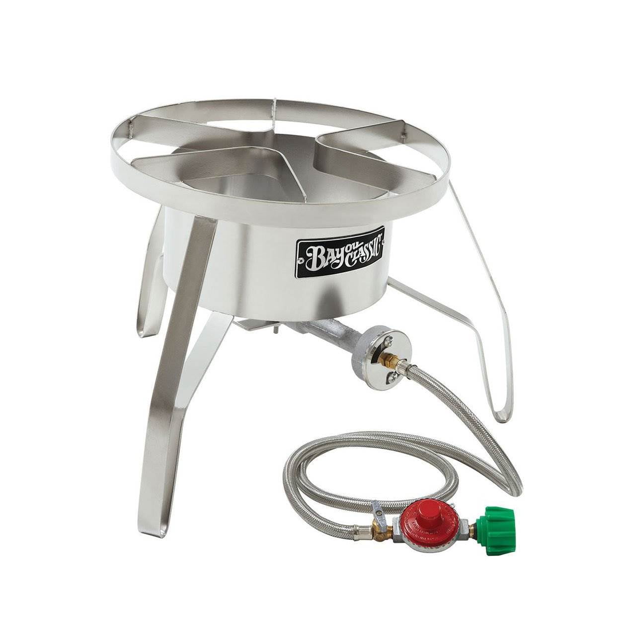 Bayou Classic Stainless Steel Banjo Propane Burner 14 Inch Cooker w Hose Guard Walmart