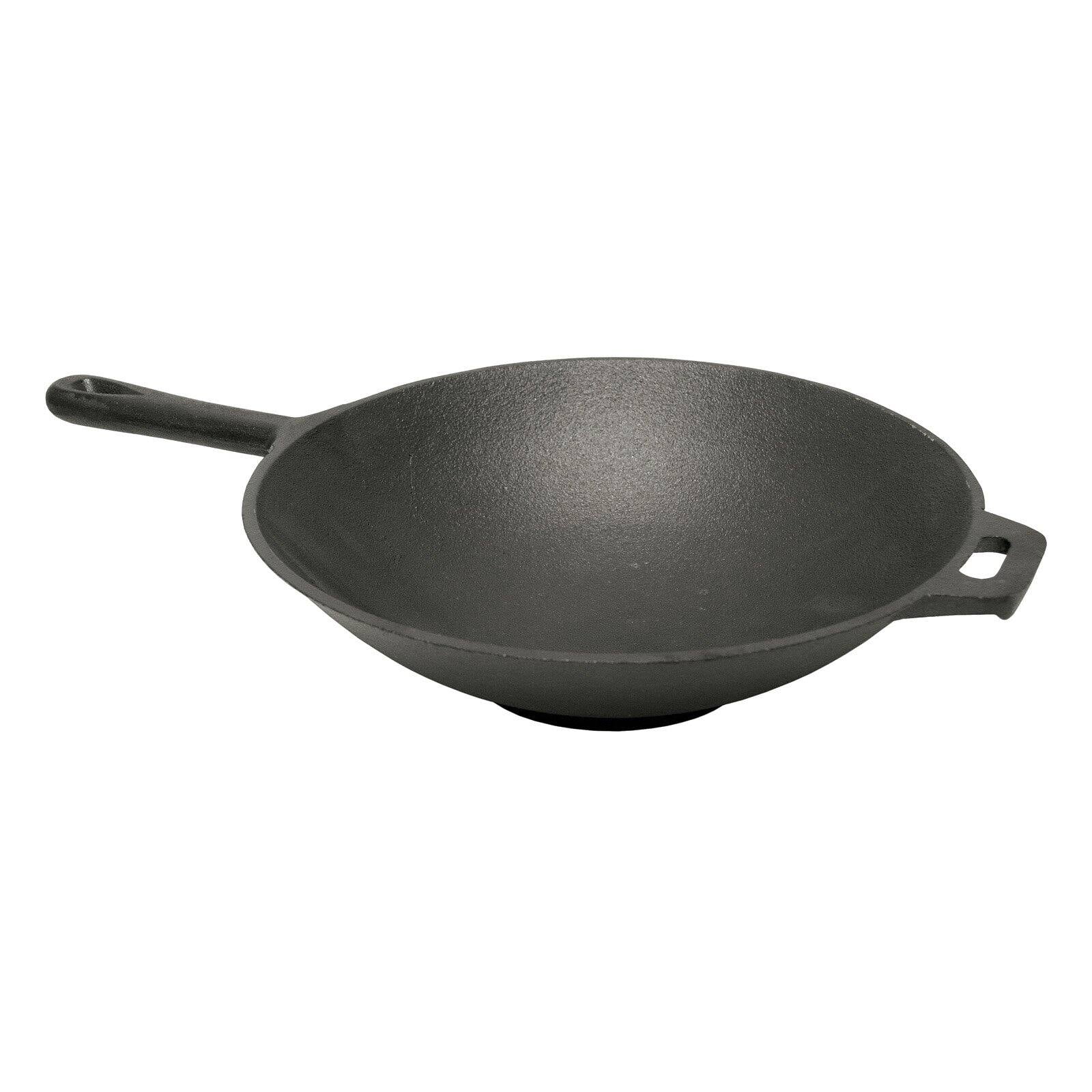 Bayou Classic 12.5'' Black Cast Iron Wok with Handles