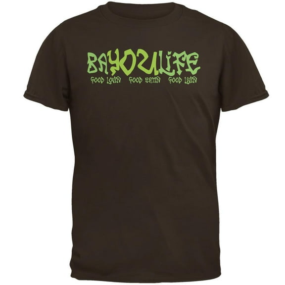 Bayou Life Cajun Louisiana Mens T Shirt Brown 2XL