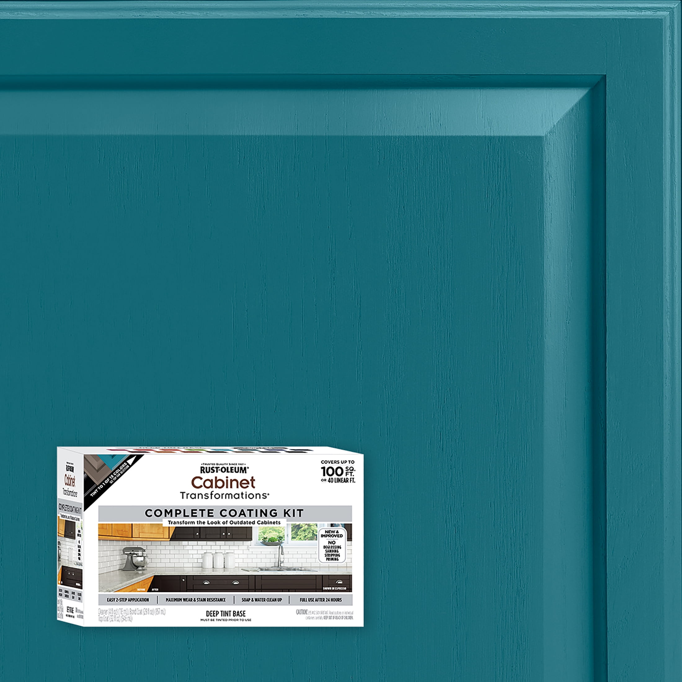 Bayou, Rust-Oleum Cabinet Transformations Satin Coating Kit-38039006T, Quart