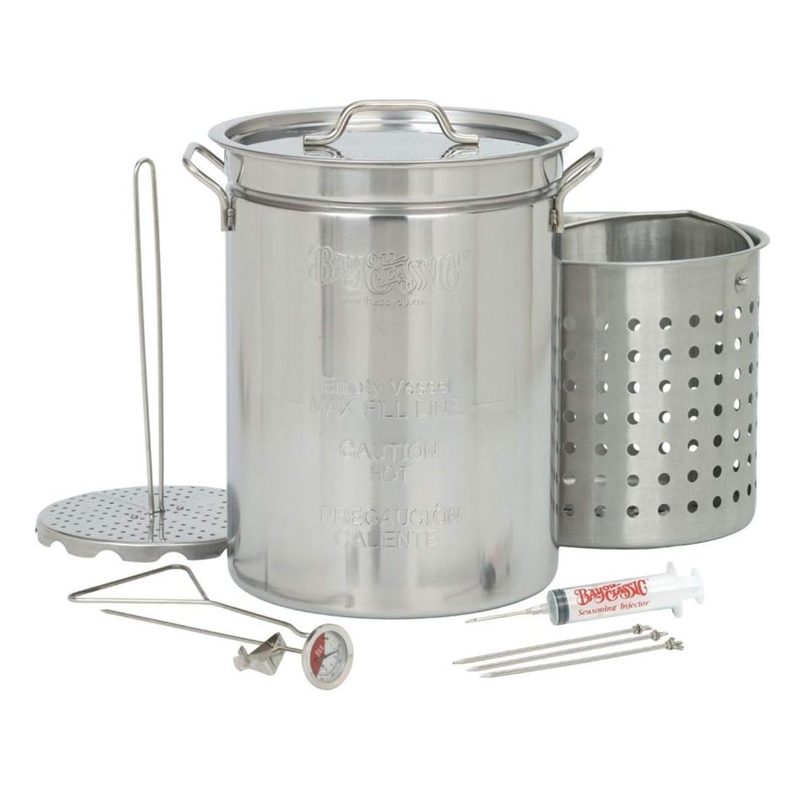Bayou Classic 1118 32-Quart Stainless Steel Turkey Fryer