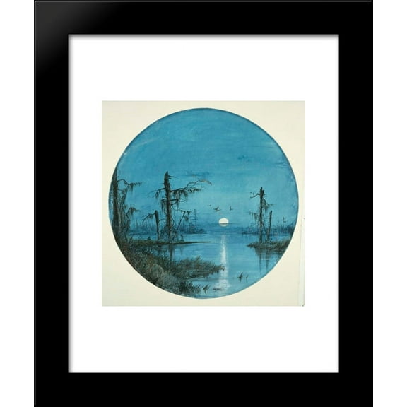 Bayou in Moonlight 20x24 Framed Art Print by James Hamilton