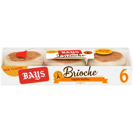 Bays Brioche Pre-sliced English Muffins, 6 count, 12 oz