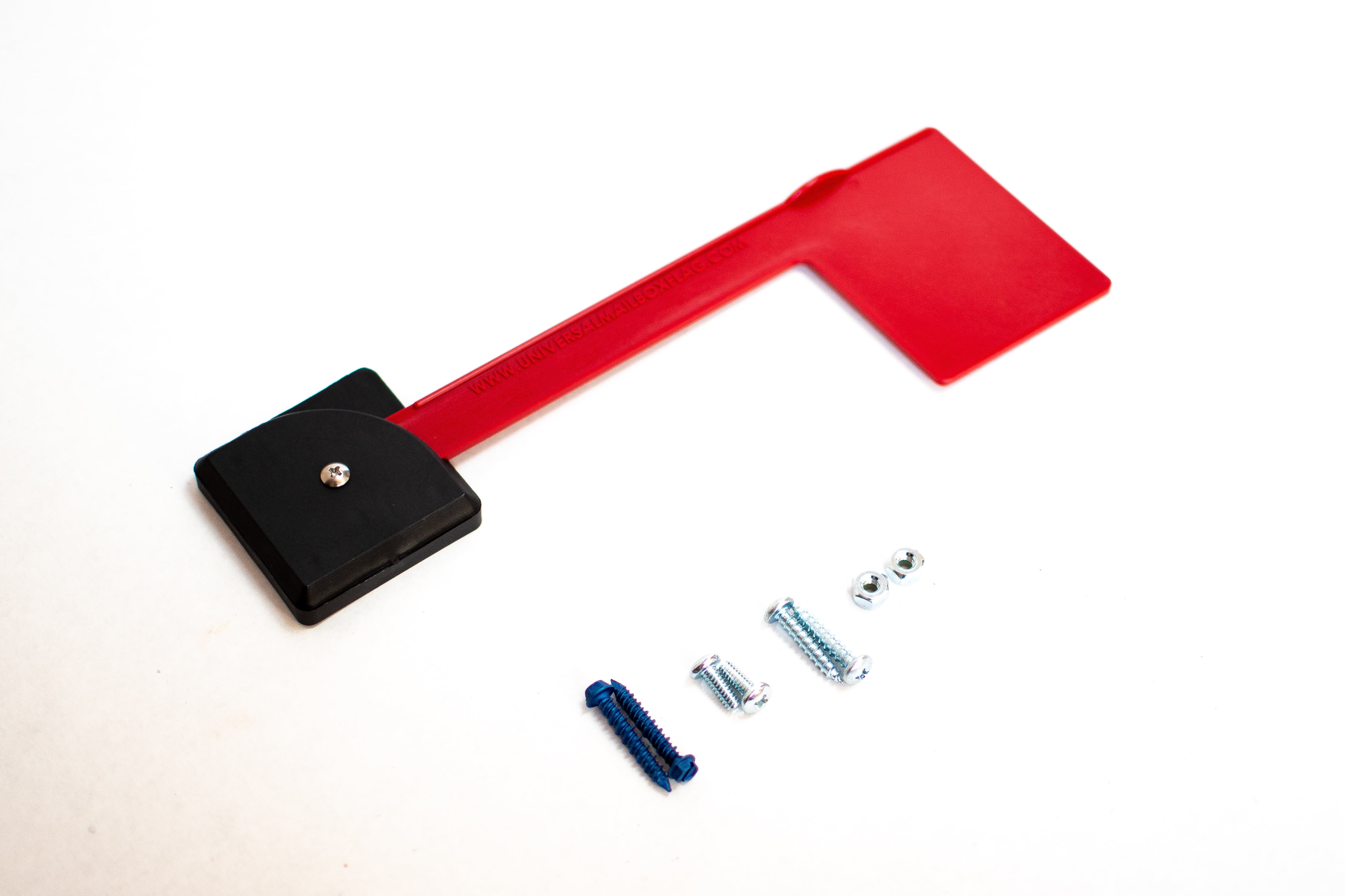 RetroFit Red Plastic Universal Mailbox Flag with Mounting Hardware