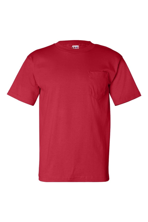 Adult 6.1 Oz Cotton Pocket Tee 7100