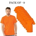 thumbnail image 1 of Bayside - Adult High Visibility Safety Orange T-Shirt | 50/50 Cotton/Polyester Pocket Shirt, Classic fit 5.4 oz Pack of 9, Size 3XL, 1 of 6