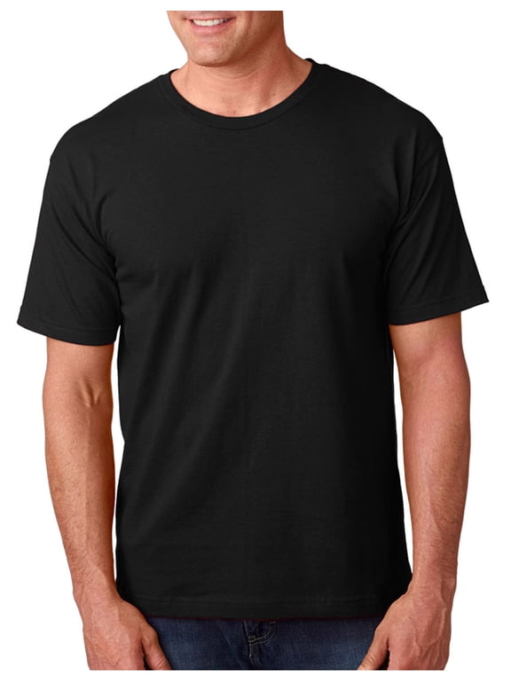 BA5040 ADULT 5.4 OZ., 100% COTTON TSHIRT, BLACK, 2X, Pack Of 10, Mens T-Shirts