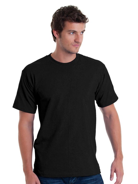 BA5040 ADULT 5.4 OZ., 100% COTTON TSHIRT, BLACK, 3X, Pack Of 12, Mens T-Shirts