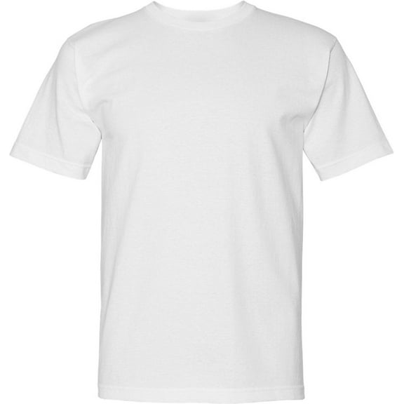 BAYSIDE BA5040 ADULT 5.4 OZ., 100% COTTON TSHIRT, WHITE, XL, Pack Of 12, Mens T-Shirts
