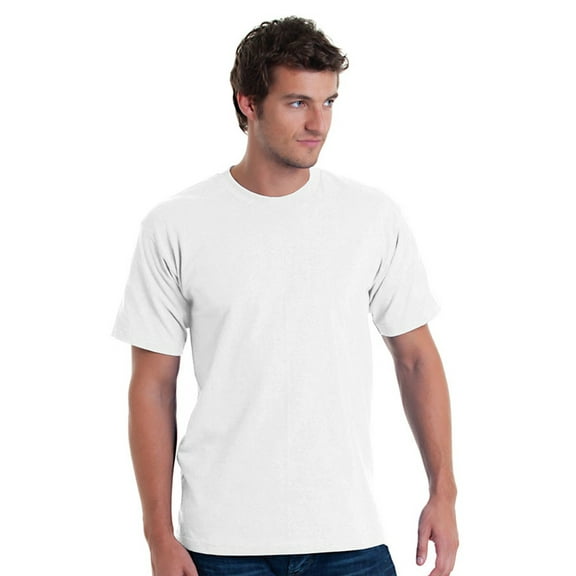 BAYSIDE BA5040 ADULT 5.4 OZ., 100% COTTON TSHIRT, WHITE, 3X, Pack Of 3, Mens T-Shirts