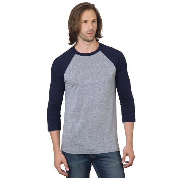 Bayside BA9525 Unisex 3/4 Sleeve Raglan T-Shirt