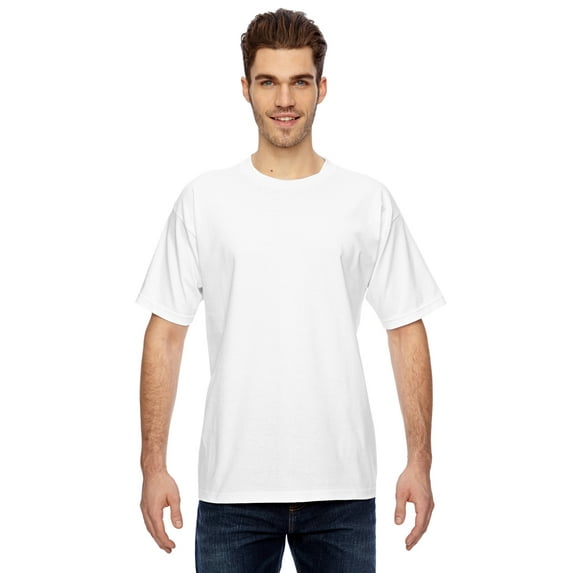 BAYSIDE BA2905 ADULT 6.1 OZ. 100% COTTON TSHIRT, WHITE, 4XL, Pack Of 12, Mens T-Shirts