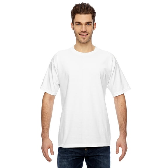 BAYSIDE BA2905 ADULT 6.1 OZ. 100% COTTON TSHIRT, WHITE, 4XL, Pack Of 6, Mens T-Shirts