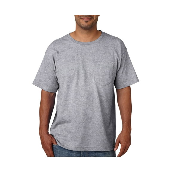 Bayside Men's Classic Preshrunk Fashion Pocket Tee, Style 5070