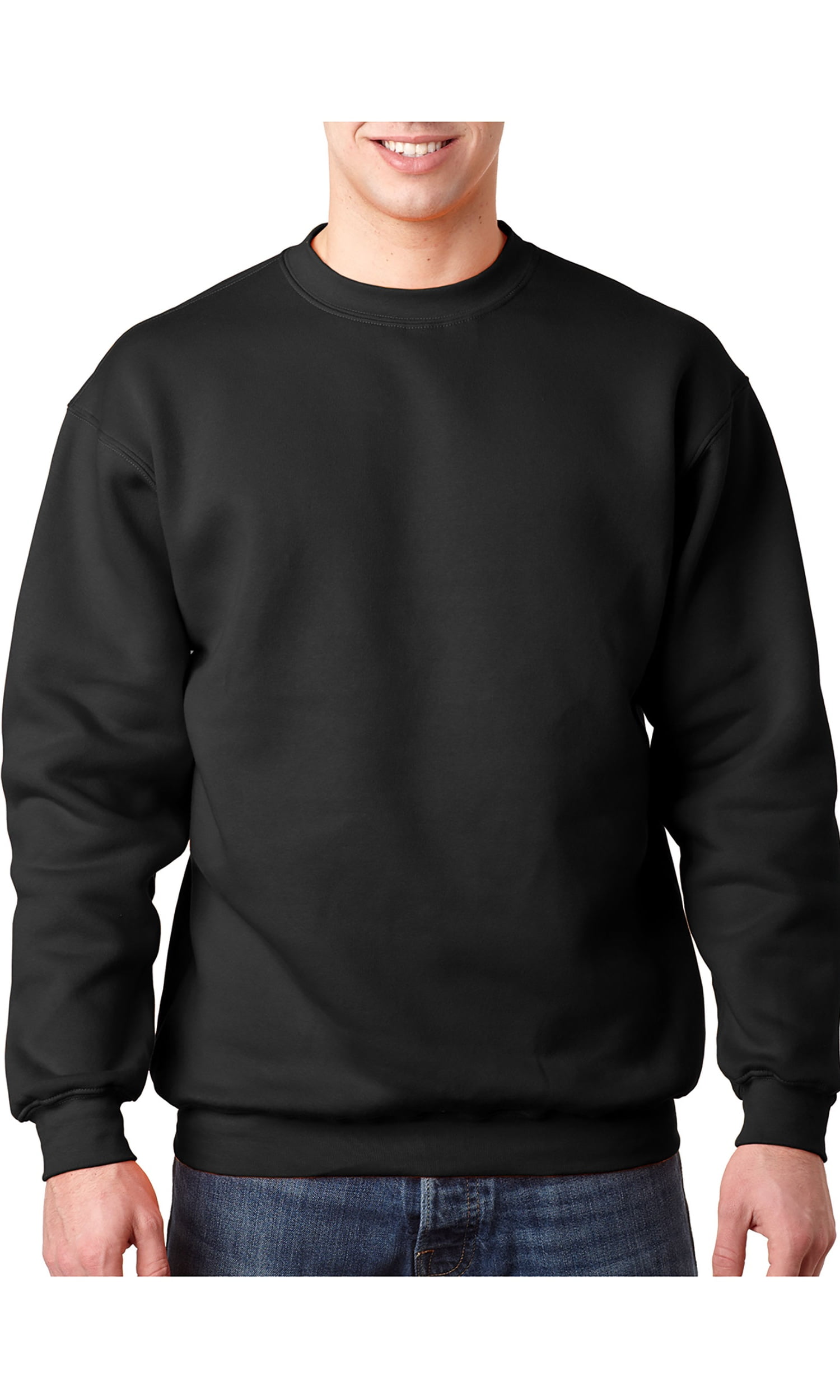 Bayside Men s Heavyweight Bottom Band Crewneck Fleece Style