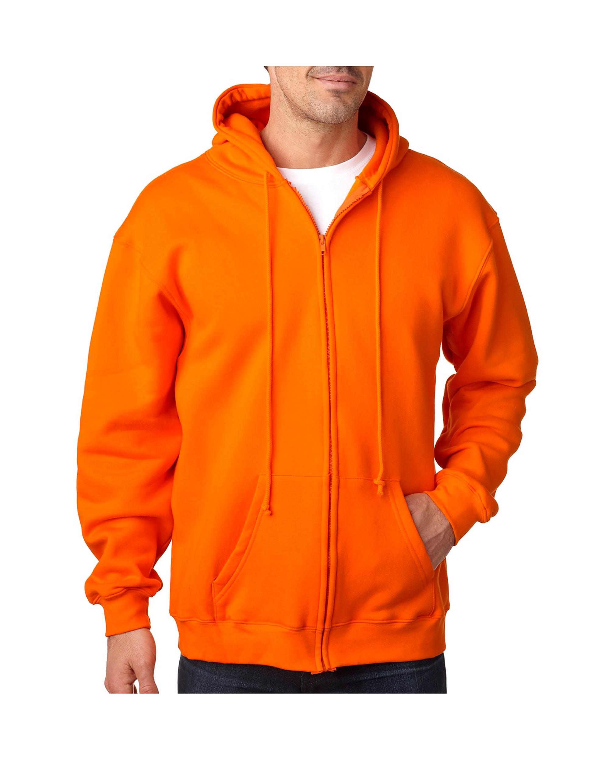 Bayside Men's Heavyweight Full Zip Hooded Sweatshirt, Style BA900
