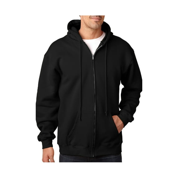 Bayside Men's Heavyweight Full Zip Hooded Sweatshirt, Style BA900