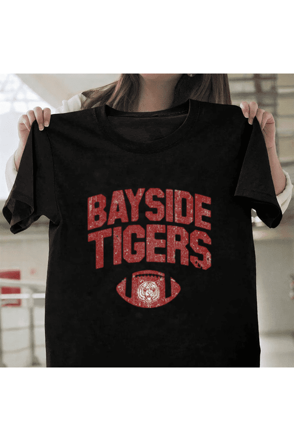 Bayside Tigers Football Retro Saved By The Bell High School Unisex T-Shirt, up to size 3XL.