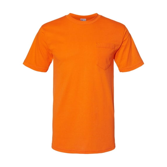 Bayside USA-Made 50/50 Short Sleeve T-Shirt with a Pocket