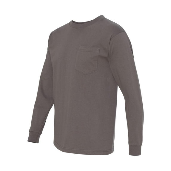 Bayside - USA-Made Long Sleeve T-Shirt with a Pocket - 8100