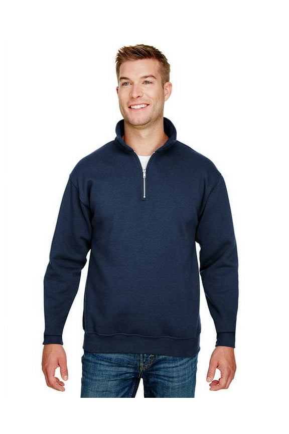 USA-Made Quarter-Zip Pullover Sweatshirt in Navy M | 920