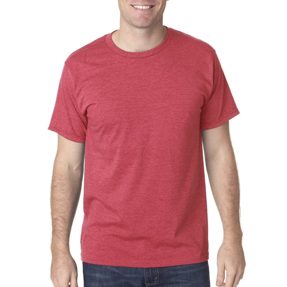 Bayside - USA-Made Ringspun 50/50 Heather Unisex T-Shirt - 5010 - Heather Red