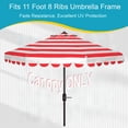 thumbnail image 1 of Bayside21 8 Rib Red/White Patio Umbrella Canopies, Sun Protection, 1 of 5