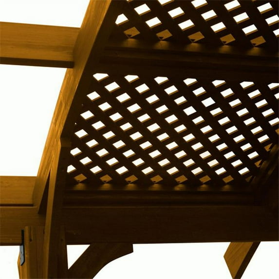 Baystate SONOMA12RLATT Lattice Roof Sonoma Pergola in Redwood Finish - 4 Piece