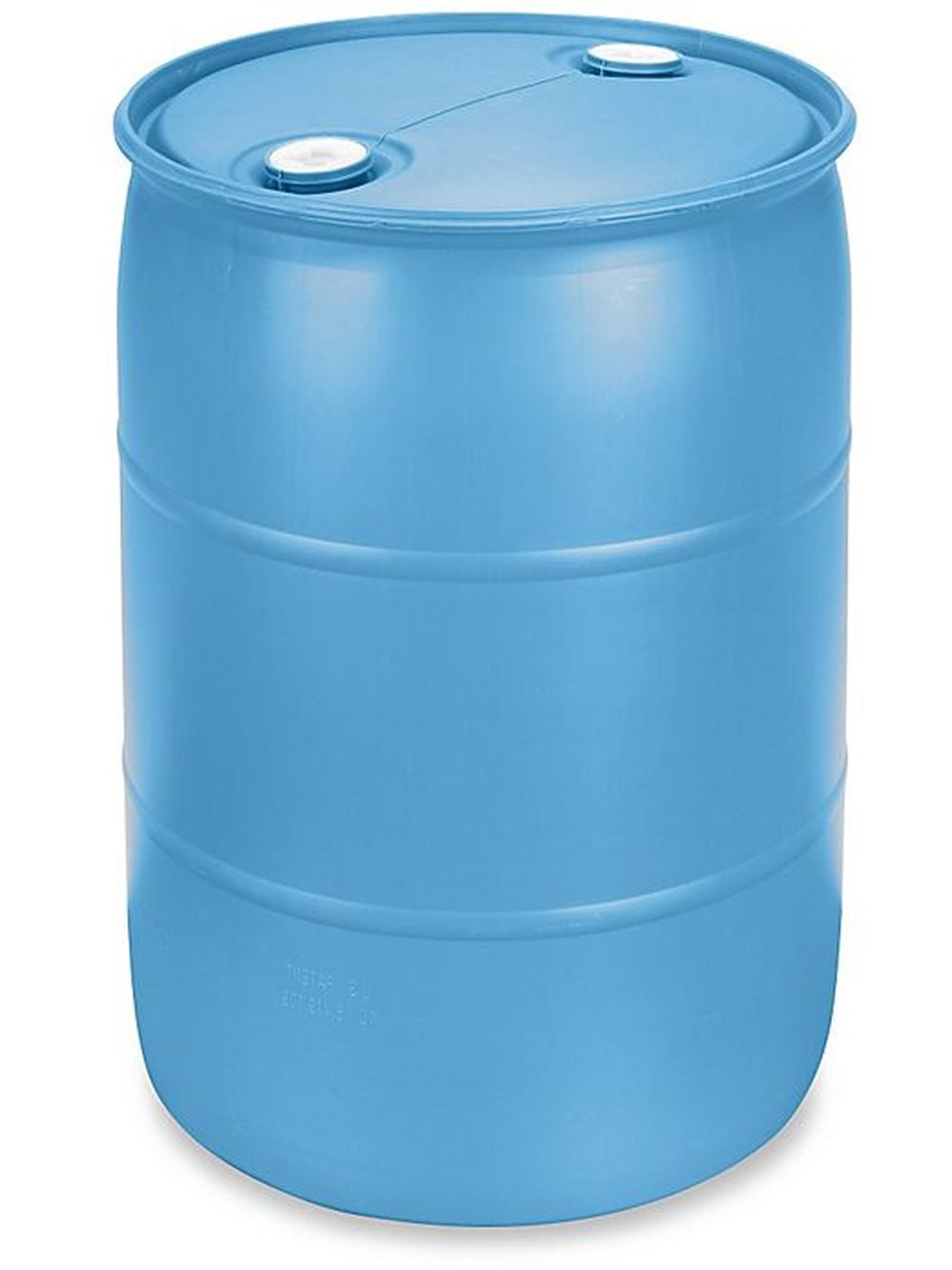 Baytec Containers 55 Gallon Blue Heavy Duty HDPE Plastic Water Barrel